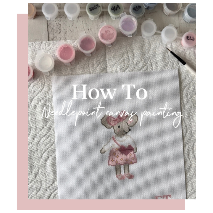 How to Paint a Needlepoint Canvas