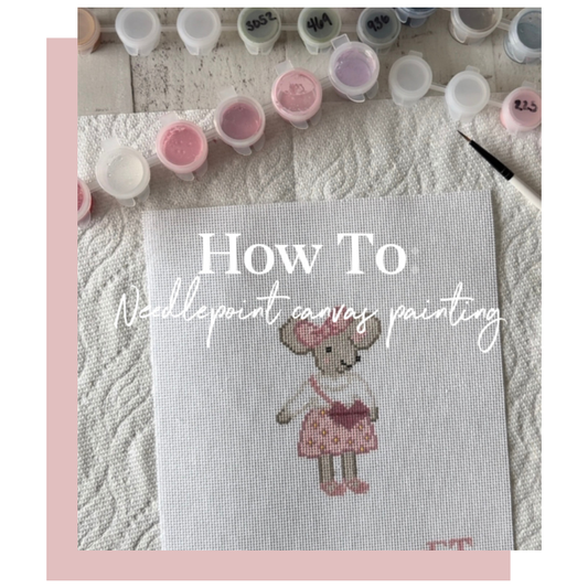 How to Paint a Needlepoint Canvas